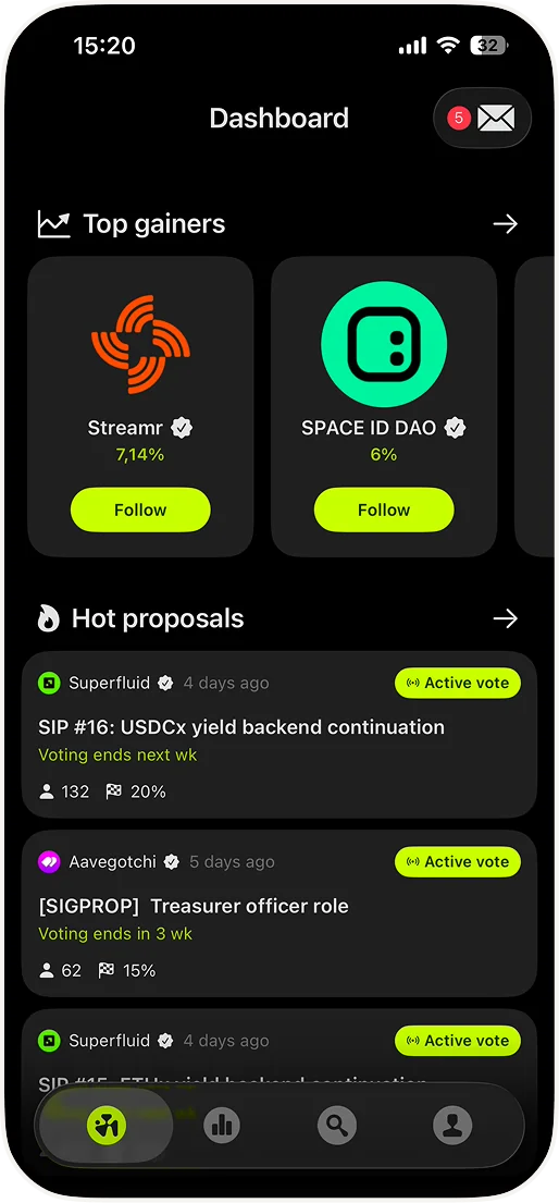 Goverland app screen