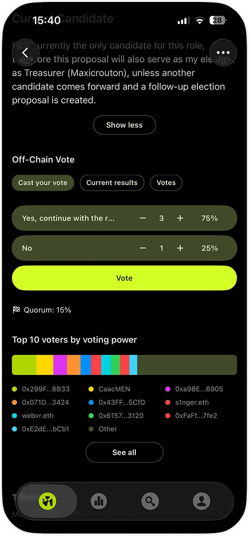 Goverland app screen