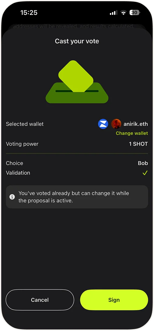 Goverland app screen