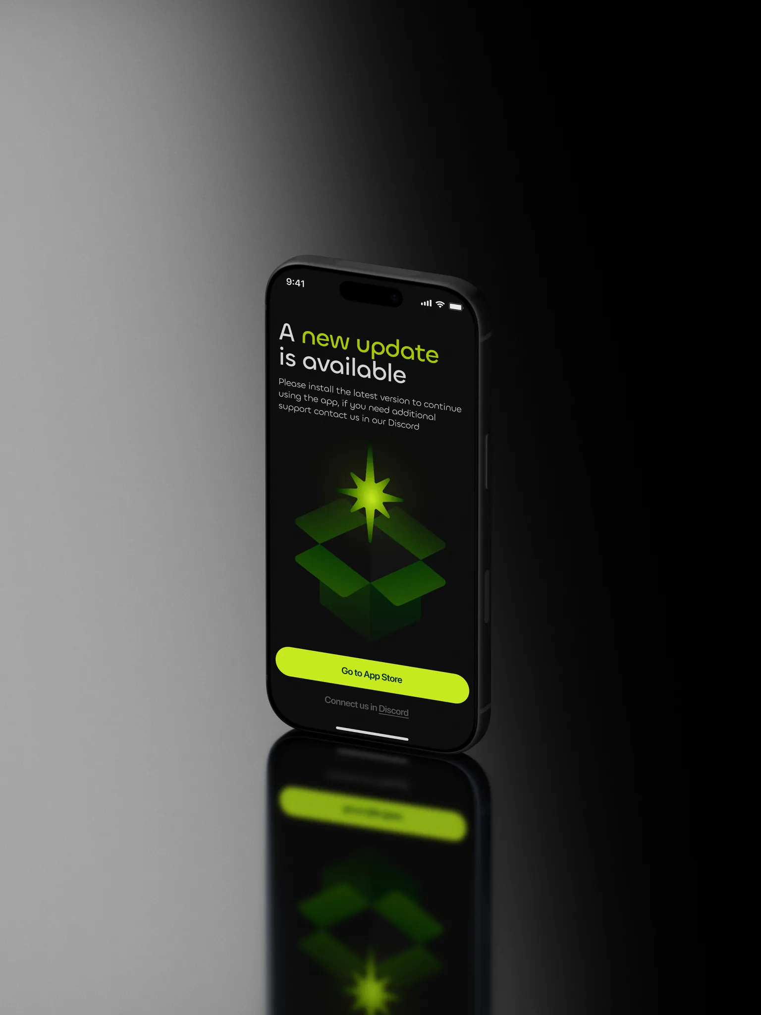 Goverland force-update prompt on iPhone