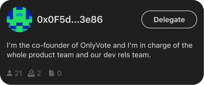 Delegate profile 0x0F5d…3e86