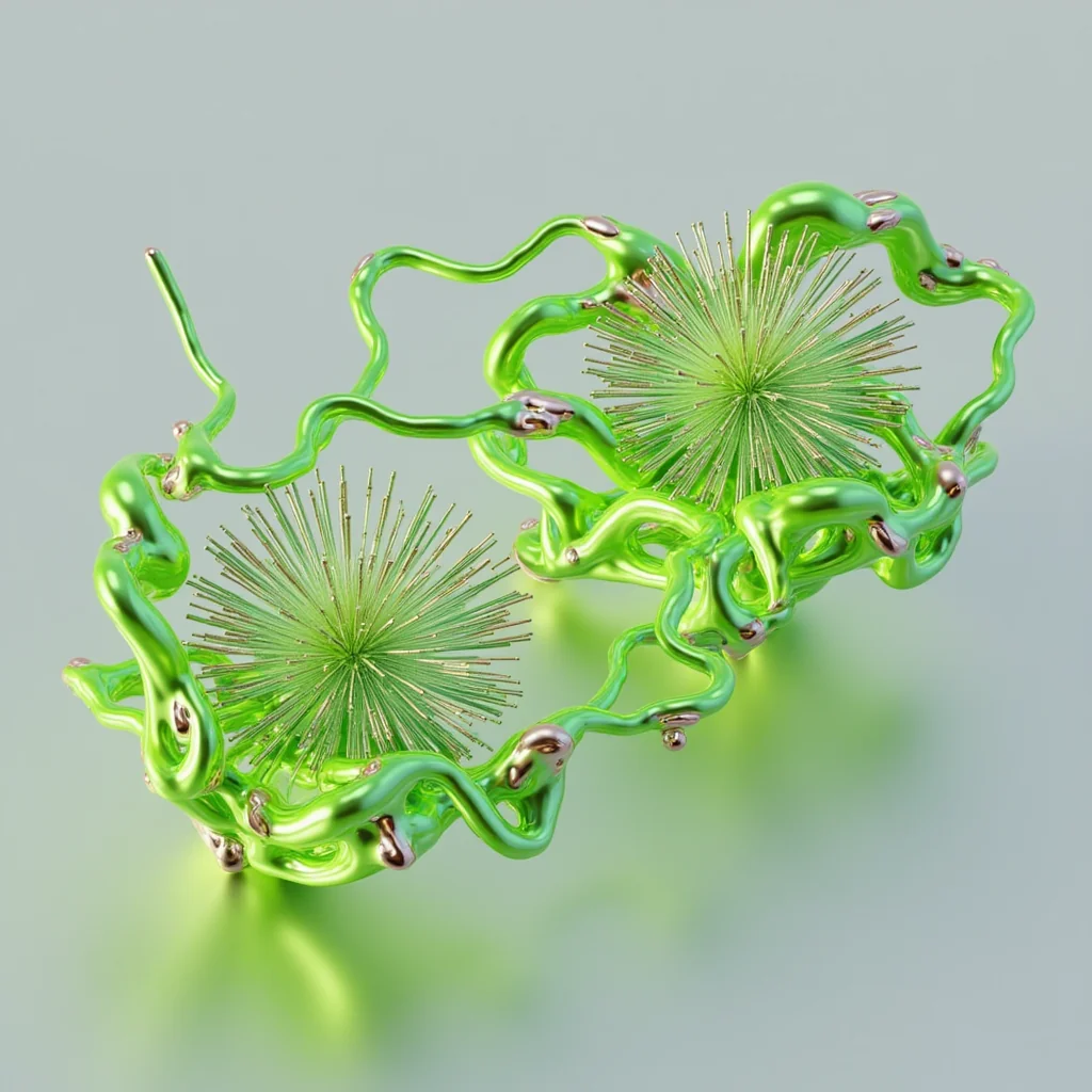 Neon-lime abstract brand artwork