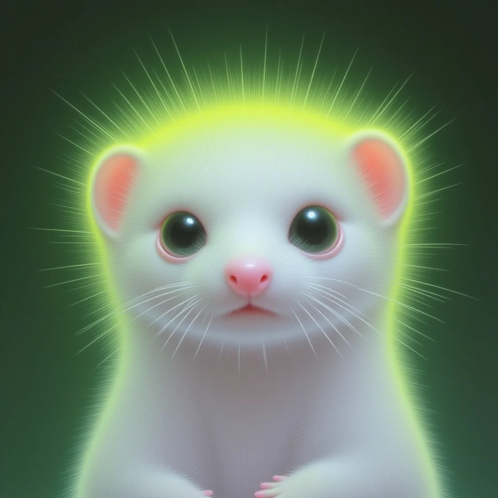 Neon-lime Goverland mascot artwork